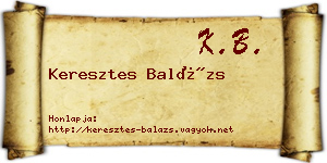Keresztes Balázs névjegykártya