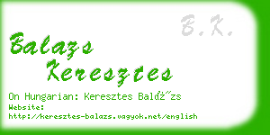 balazs keresztes business card